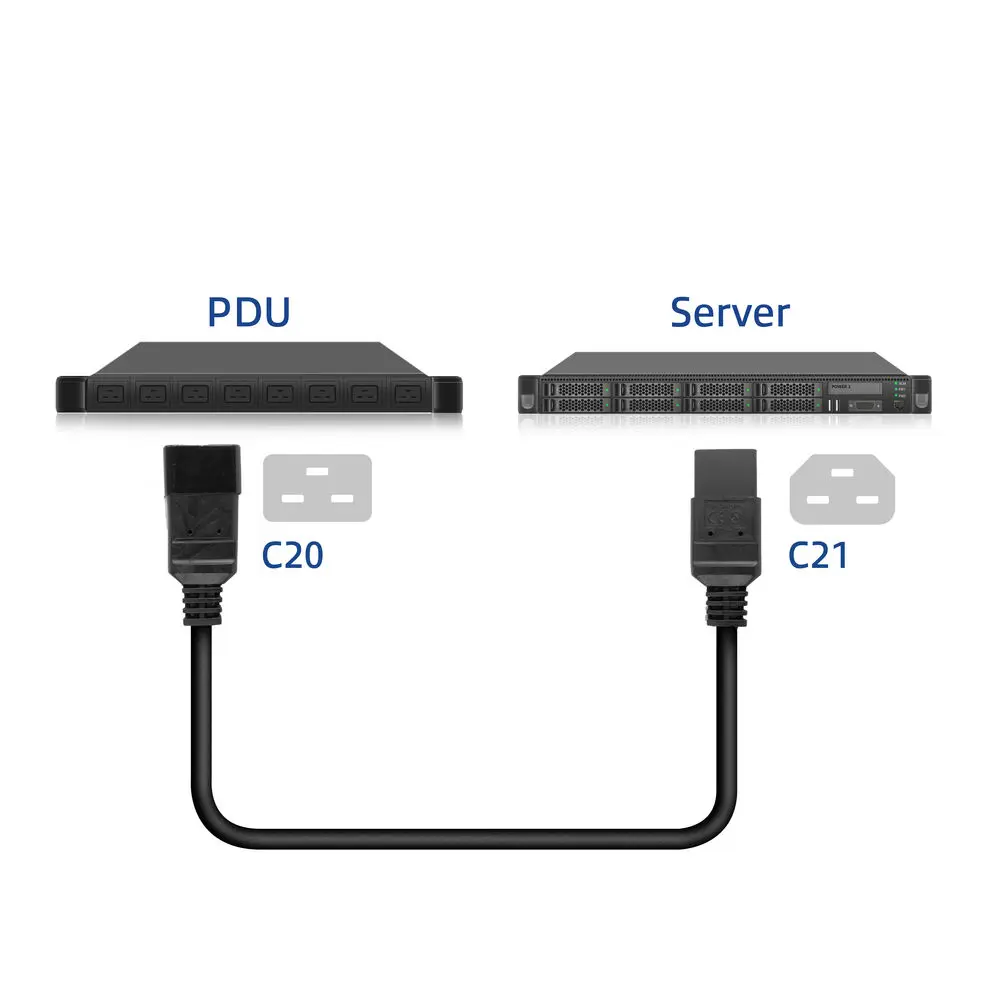 ACT Powercord C20 - C21 1 m Black Photo 5