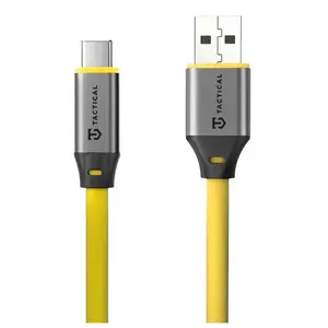 USB-A to USB-C cable Tactical Fat Man 2.0, 1 m, yellow