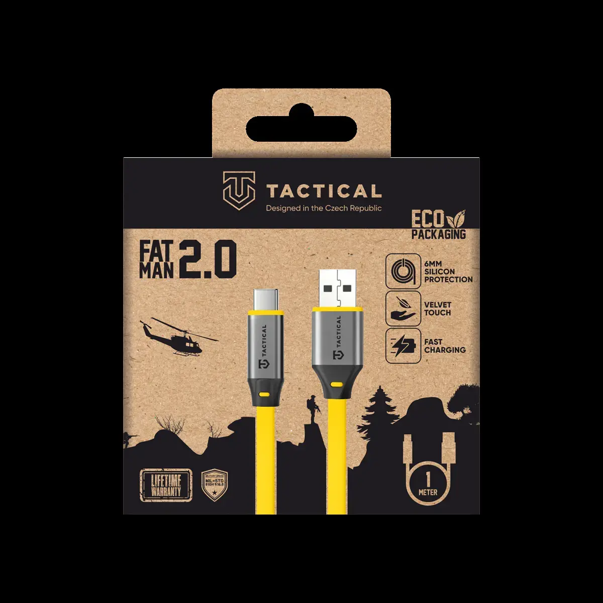 Tactical Fat Man 2.0 USB-A uz USB-C kabelis 1 m Photo 2
