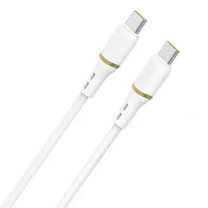 USB-C to USB-C data cable Dudao 1 m 60 W liquid silicone white