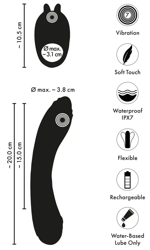 Couples Choice Duo Vibrator — силиконовый, перезаряжаемый Photo 14