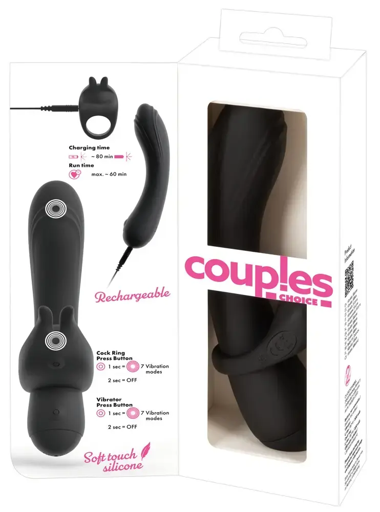 Couples Choice Duo Vibrator — силиконовый, перезаряжаемый Photo 17