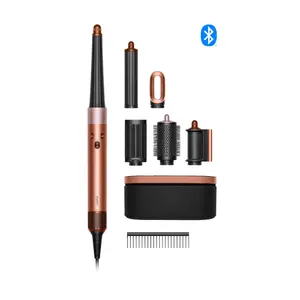 Multistyler Dyson Airwrap ID Straight + Wavy — Warm technology, cone-shaped curling iron, Black/Rose Gold