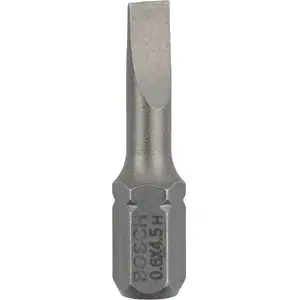 Screwdriver bit set Bosch 2607001459 — 3 pcs, extra hard, slot 4.5 mm, length 25 mm, 1/4" hex shank