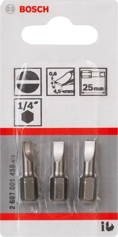 Bosch screwdriver bit set 2607001459 — 3 pcs Photo 2