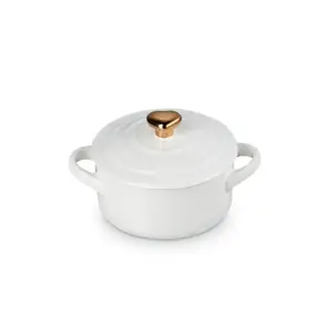 Le Creuset mini cocotte stoneware dish Ø10cm white