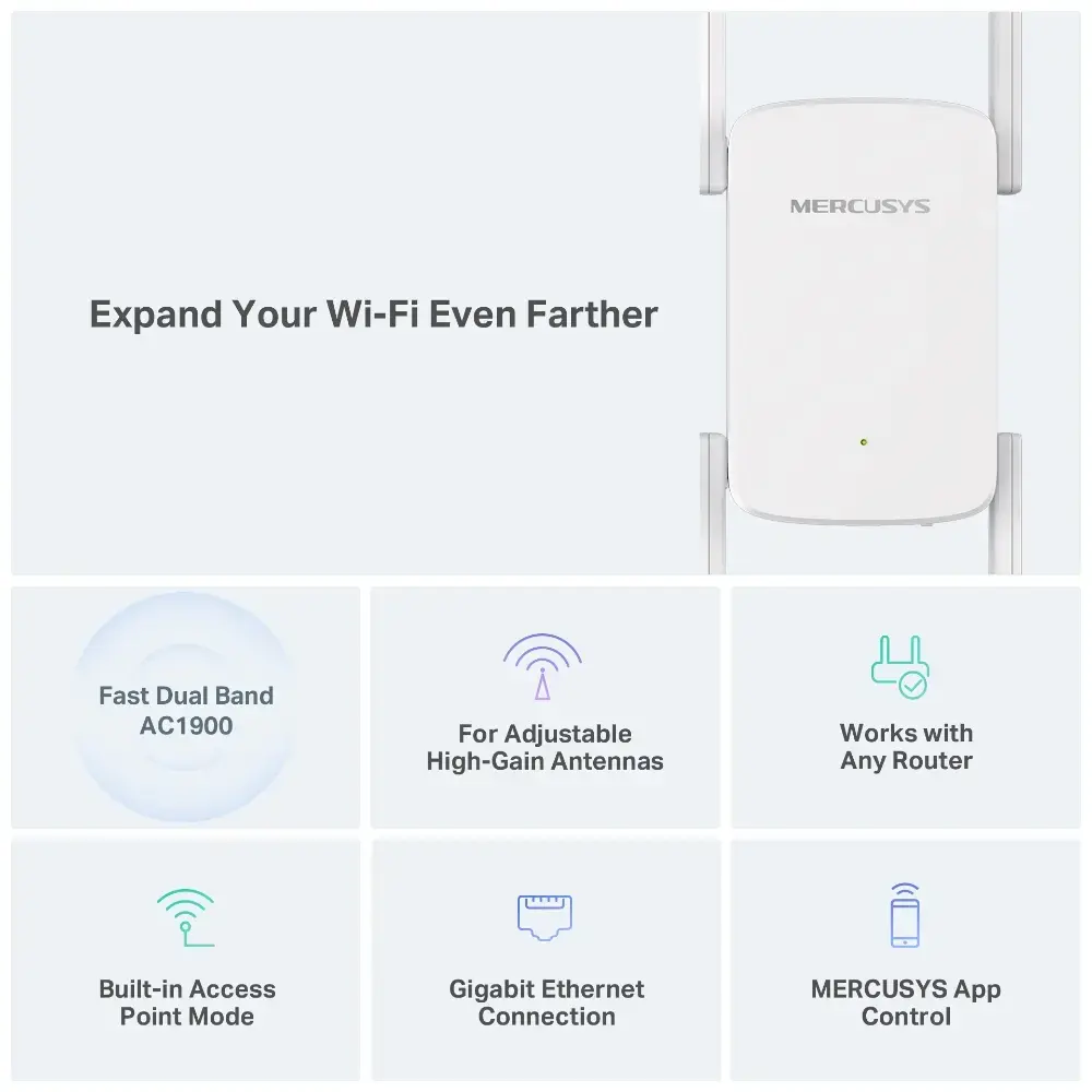 Репитер Wi‑Fi Mercusys ME50G AC1900 Photo 3