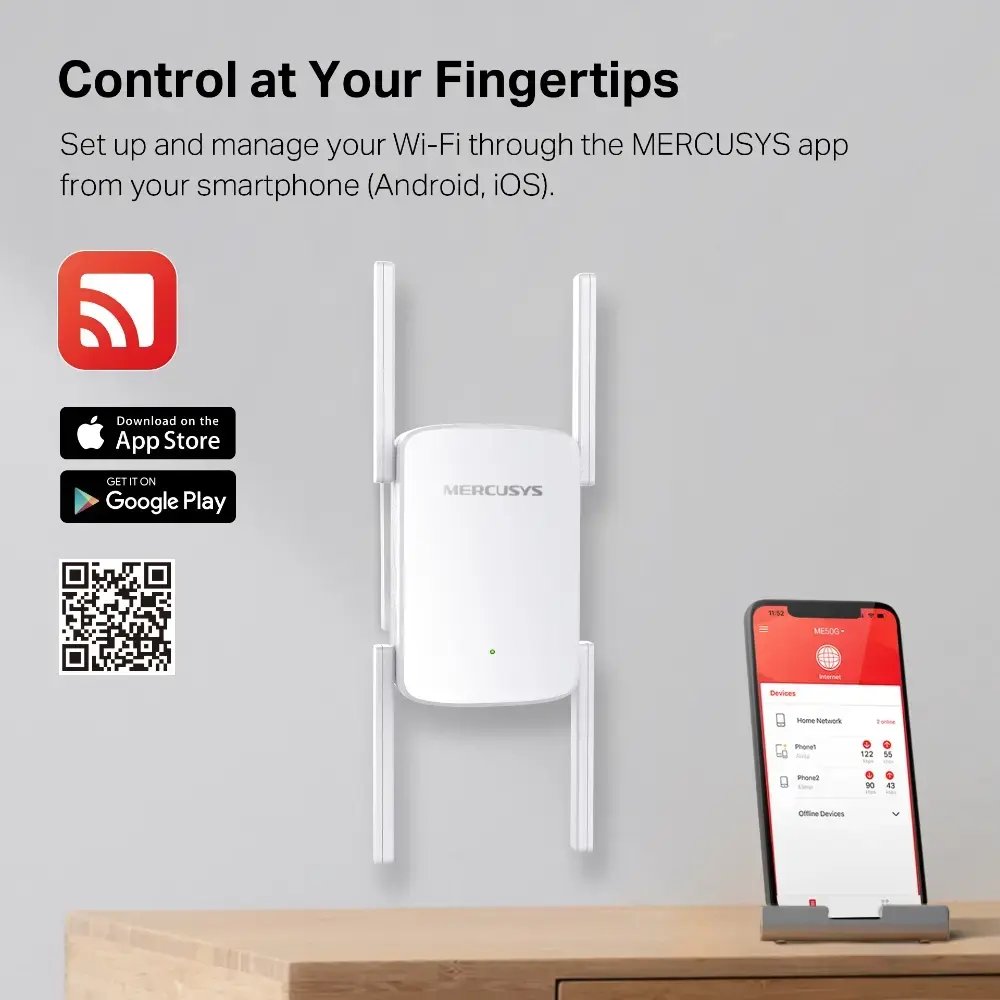 Репитер Wi‑Fi Mercusys ME50G AC1900 Photo 9
