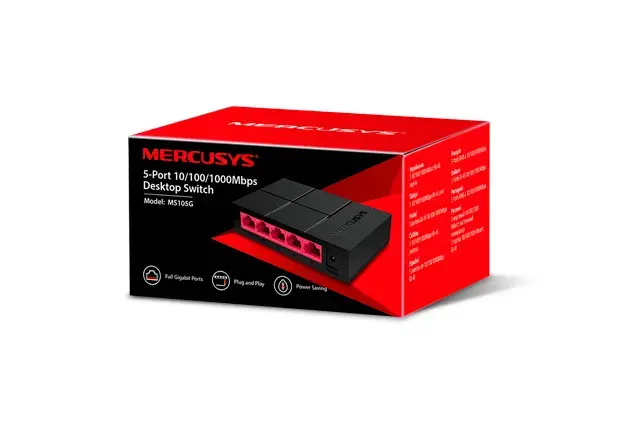 Mercusys MS105G 5‑портовый гигабитный настольный коммутатор Photo 4