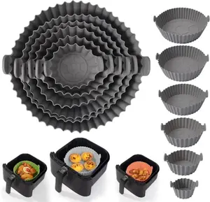 Silicone baking molds Riff RF-MOLDS-6 — reusable non-stick scalloped border molds (6 pcs) for air fryers and ovens