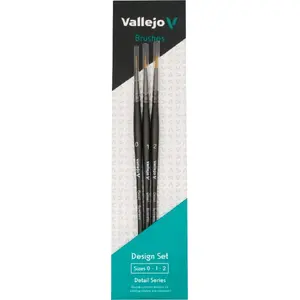Набор кистей Winsor & Newton — синтетический ворс, круглые №0, №1, №2