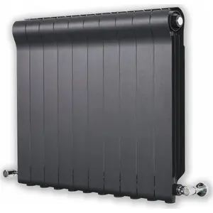Alumīnija radiatoru RADIATORI Ottimo 500×10 Grafīta — sekcionāls, 500 mm augstums, 10 sekcijas