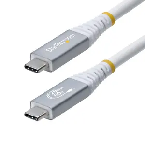 USB4 Gen 2x2 USB-C Cable StarTech 3 m — 20 Gbps, 60W PD, 4K@120Hz (DP 1.4), White
