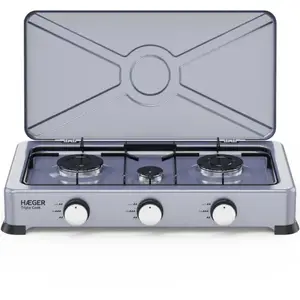 Газовая плита Haeger GC-03E.025A Triple Cook 3-конфорочная с духовкой