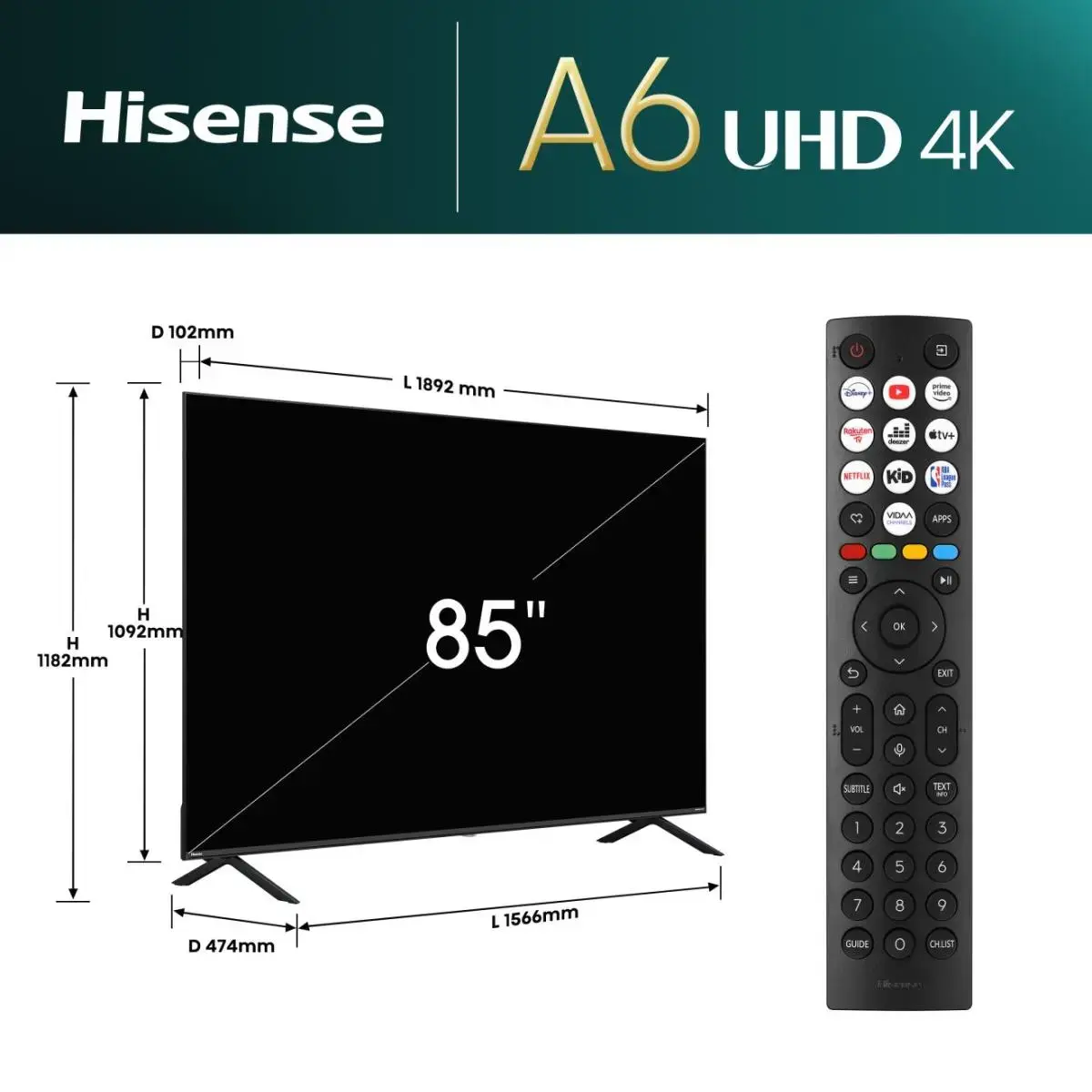 Hisense 85E6NT 85" 4K Ultra HD Smart TV Photo 2
