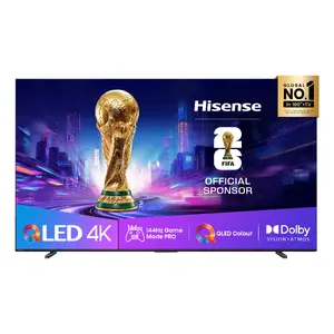 Hisense 100E7Q PRO 100" (2.54 m) QLED 4K Ultra HD Smart TV, 3840×2160, 6 ms, Wi‑Fi, DVB‑T/C/S, Black