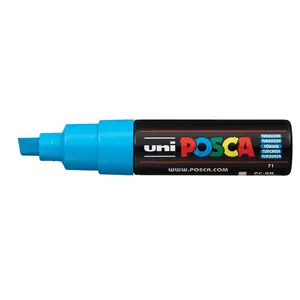 Marķieris POSCA PC-8K Turquoise — viens tirkīzzils marķieris, ražots Japānā