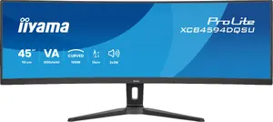iiyama ProLite XCB4594DQSU-B1 Изогнутый компьютерный монитор 44.5" Dual QHD 5120 x 1440 VA LED Черный HDMI DisplayPort USB-C Встроенные динамики USB-хаб