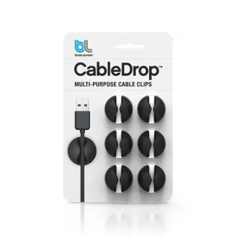 BlueLounge CableDrop держатель для кабеля чёрный 6 шт Photo 2