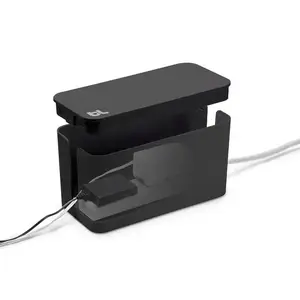 Cable box BlueLounge #Delete CableBox Mini — desk cable organizer, black, 238.1×114.3×123.8 mm