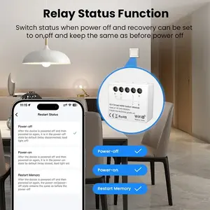 Smart relay Avatto WSM20-W1, Wi‑Fi 6, 230Vac 8A MINI with power meter (TUYA/Smart Life)