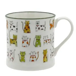 Ceramic mug Newill FRIENDLY CATS 360 ml