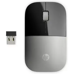 Bezvadu pele HP Z3700 — Kingston X7Q44AA, ambidextra, optiskā 1200 DPI, RF bezvadu, 3 pogas, sudrabota