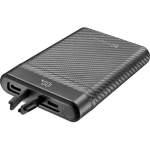 Portable powerbank SANDBERG Survivor Nano Powerbank 10000 — 10000 mAh, Li-Ion, 2× USB-C, 20W output, 3A, black