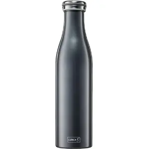 Termopudele 750 ml, Lurch TERMOPUDELE 750ML, tumši pelēka ar metālisku spīdumu, vakuuma izolācija, nerūsējošais tērauds
