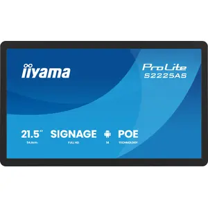 Профессиональная табло-панель IIYAMA ProLite S2225AS-B1P 21,5" (54,6 см) Full HD IPS 500 кд/м² Wi‑Fi Android 14 24/7 чёрный
