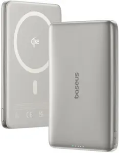 Повербанк Baseus LiPo 10000 мА·ч 27W беспроводное QI2 зарядное с магнитом MagSafe ультратонкий PicoGo AM41