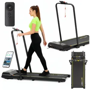Electric treadmill Springos ACT0171 — 1 HP motor, speed 1.0–12.0 km/h, running belt 111×40 cm, max load 110 kg, Bluetooth, FitShow