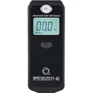 Breath alcohol tester AISKO F-45, range 0–4% BAC, accuracy 1%, LCD, AAA battery
