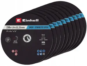Cutting Disc for Angle Grinder EINHELL 230 x 2.0 mm, Pack of 10 (711524)