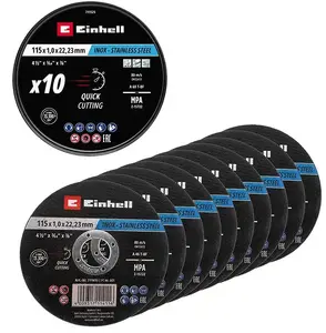 EINHELL cutting discs thin O 115 x 1.0 mm 10 pcs for angle grinder (711525)