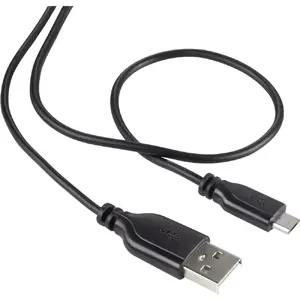 USB 2.0 data cable Renkforce RF-4032111, USB A to Micro-USB B, 1 m, black
