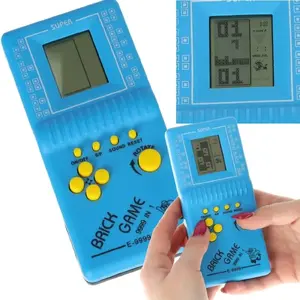 Портативная электронная игра RoGer Tetris (синий) — карманная ретро-головоломка
