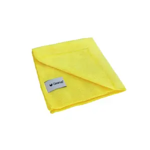Cleaning microfiber cloths QLEANUP 30×30 cm 250 gsm, pack of 10, yellow