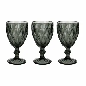 Wine Glass Set Tognana IT64N3585T15892A — 3 pcs, 320 ml, grey glass