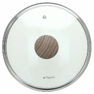 Glass Lid 20 cm with Wood-Effect Handle, Tognana