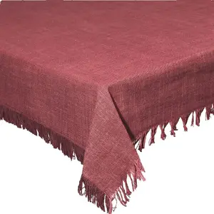 Tablecloth Tognana VOLTERRA 150x300 cm, cotton, dark pink