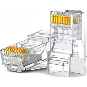 UGREEN разъём RJ45 8P8C Cat6 обжимная прозрачная — комплект 100 шт (модель 55650)