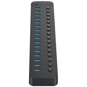 USB-хаб ORICO CT2U3-16AB-EU-BK-BP активный 16×USB-A 5 Гбит/с BC 1.2 78W чёрный