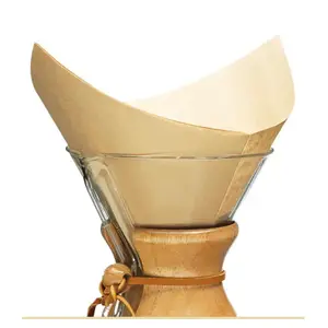 Paper Coffee Filter CHEMEX FSU-100 for Chemex Pour-Over Coffeemaker, Bonded Thick-Cut Folded Filters