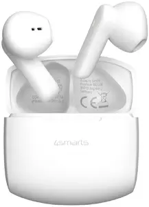 Bezvadu austiņu komplekts 4smarts SkyBuds Air balts — True Wireless austiņas ar uzlādes futlāri, Bluetooth
