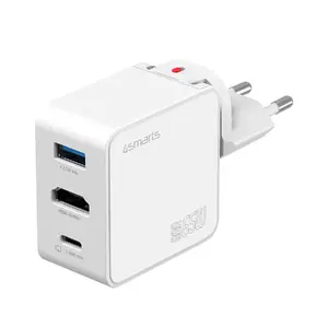 Сетевой зарядный адаптер 4smarts 541711 — универсальный, 220–240 В, белый