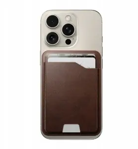 Leather Mag Wallet - Nomad, MagSafe-compatible Apple Find My wallet, Horween rustic brown
