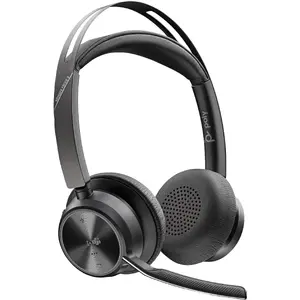 Bezvadu austiņu komplekts HP POLY Voyager Focus 2 ar aktīvo trokšņu slāpēšanu un USB‑C dongli