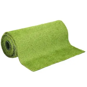 Artificial grass Springos GA0046, roll width 2 m, total height 20 mm, green with light brown, material 70% PE/30% PP