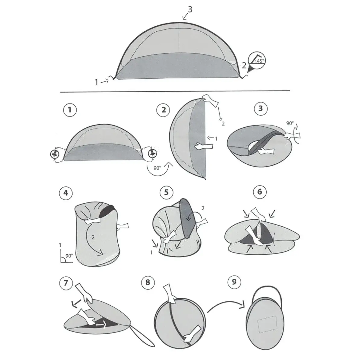 Pop-up tent Springos PT003 200×120×110 cm Photo 9